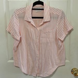 Lucky Brand Women’s Striped Button Down Top